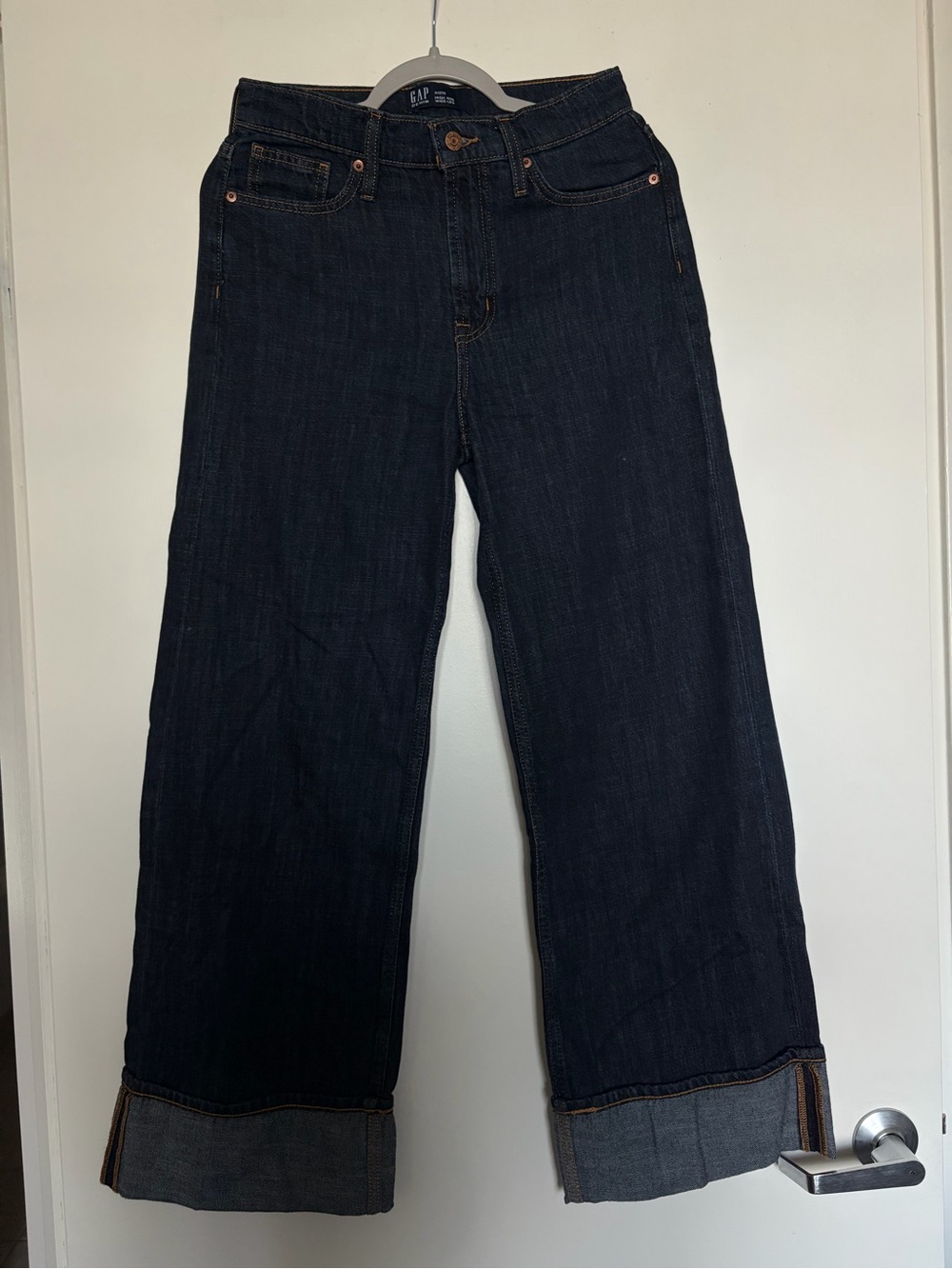 Women’s Gap Hi-Rise Wide Leg Cuff Denim